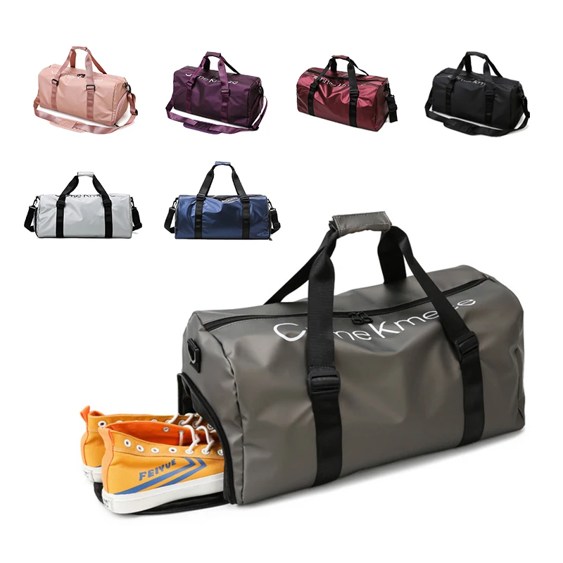 

Custom Logo Waterproof Gym Bag Travel Dry Wet Separation Oxford Cloth Fitness Training Yoga Crossbody Stylish Duffle Bag