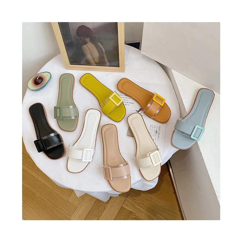 

New Arrivals Lady Plastic Flat Slipper Female Casual Outdoor Slippers And Sandals, As picture