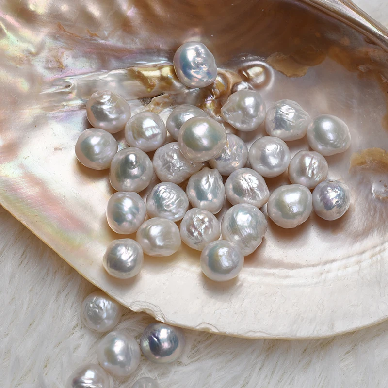 Wholesale 12-13mm White Edison Baroque Pearl Natural Freshwater Pearl Irregular Baroque Loose Beads