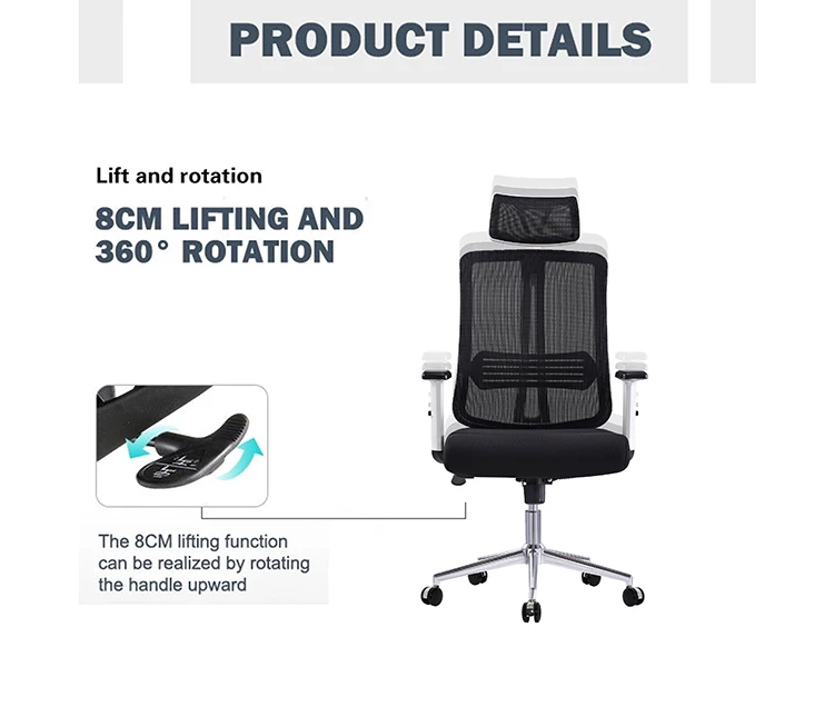 Modern Luxury Ceo Black Office chair New Computer Mesh Executive Manager Ergonomic Chair With Adjustable Headrest manufacture