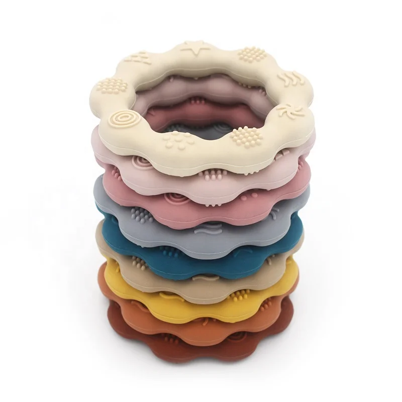 

2023 Wholesale New Bpa Free Animal Organic Soft Custom Food Grade Space Ring Silicone Teething Baby Teether Toys