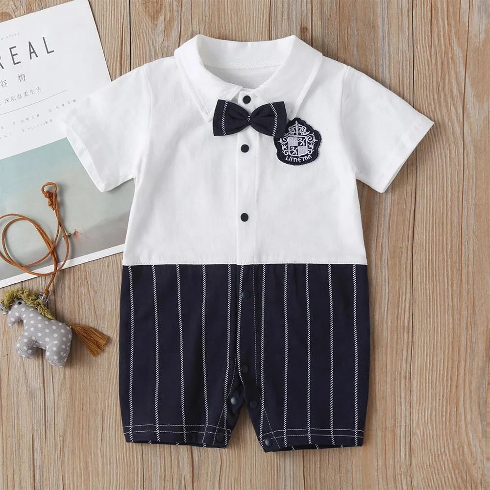 

CHUYA Wholesale Navy Blue White Fake Two Piece Baby Boy Clothing SK-A609
