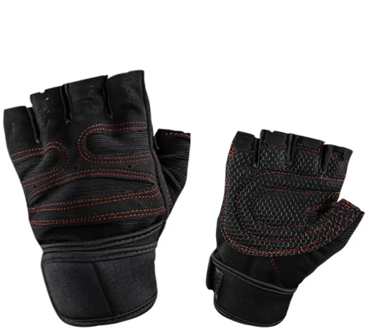 

Cycling Bike Half Finger Gloves Shockproof Breathable MTB Mountain Bicycle Gloves Sports Unisex Other Gloves, Black,blue,red