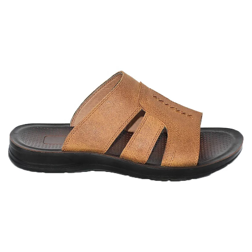 

Light And Handy Summer Season Sport And Indoor Beach Comfort Wear Men's Slipper, Coffee