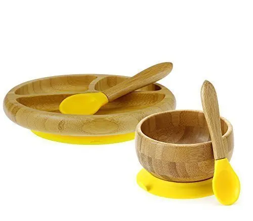 

Cute Cartoon Natural Bamboo Baby Feeding Dessert Tableware Plate kids children dinnerware dishes