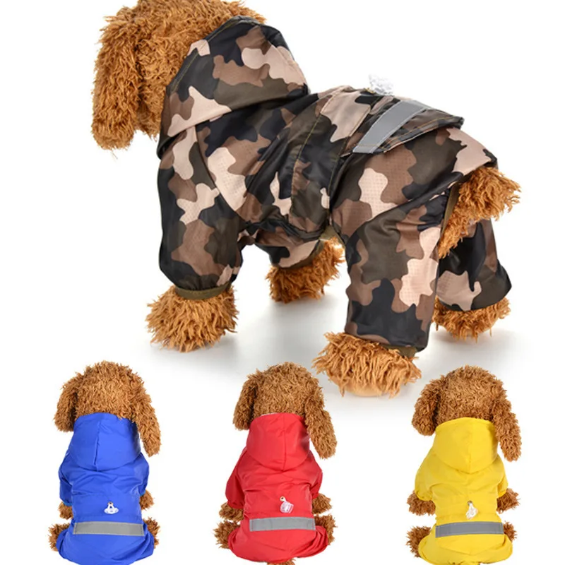 

Wholesale Custom Large Pet Clothes Hoodie Safe Waterproof Pet Dog Raincoat, As picture