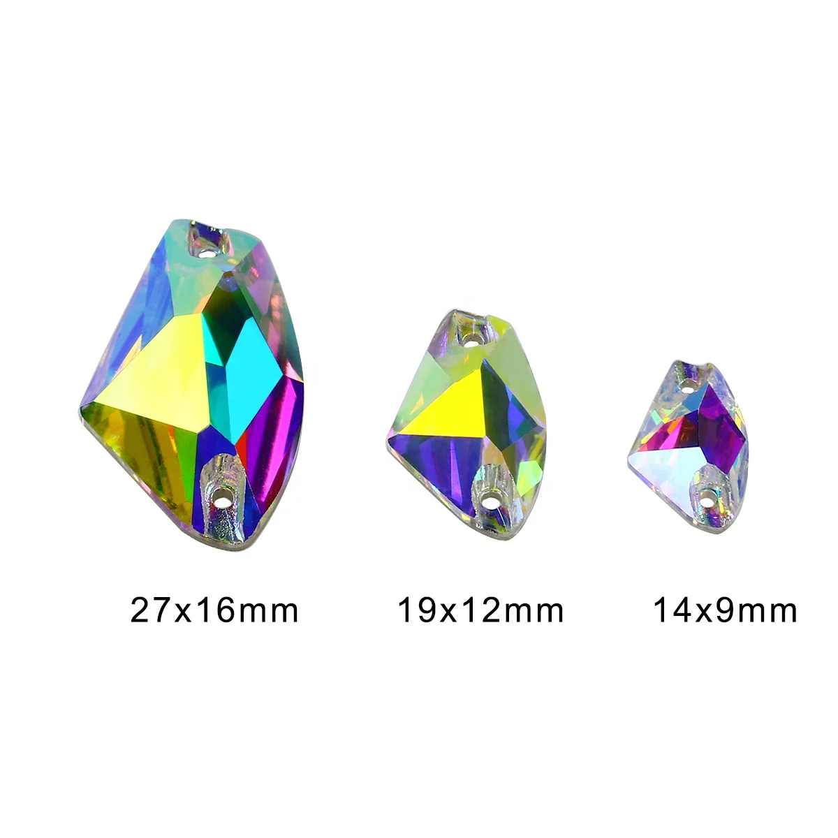 
DZ-3062 Galactic shape ab color crystal sew on rhinestones for clothes 