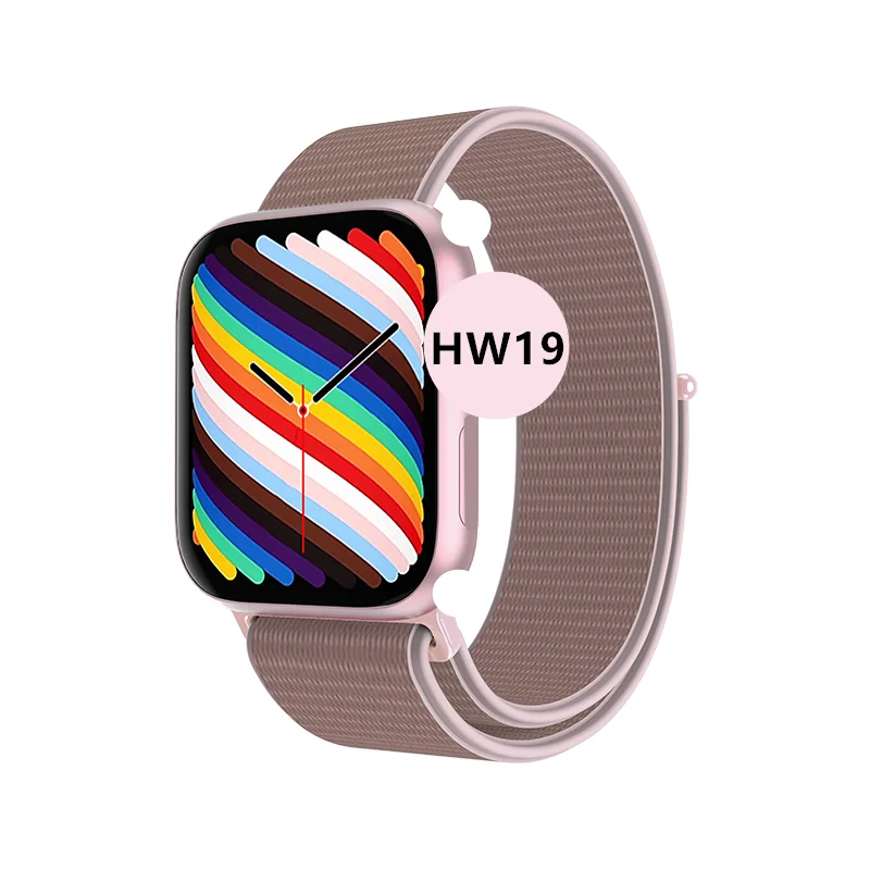 

2021 super clon seri series 6 smartwatch HW19 dual side button blood oxygen heart rate monitoring HW19 smart watch android ios, 6 colors
