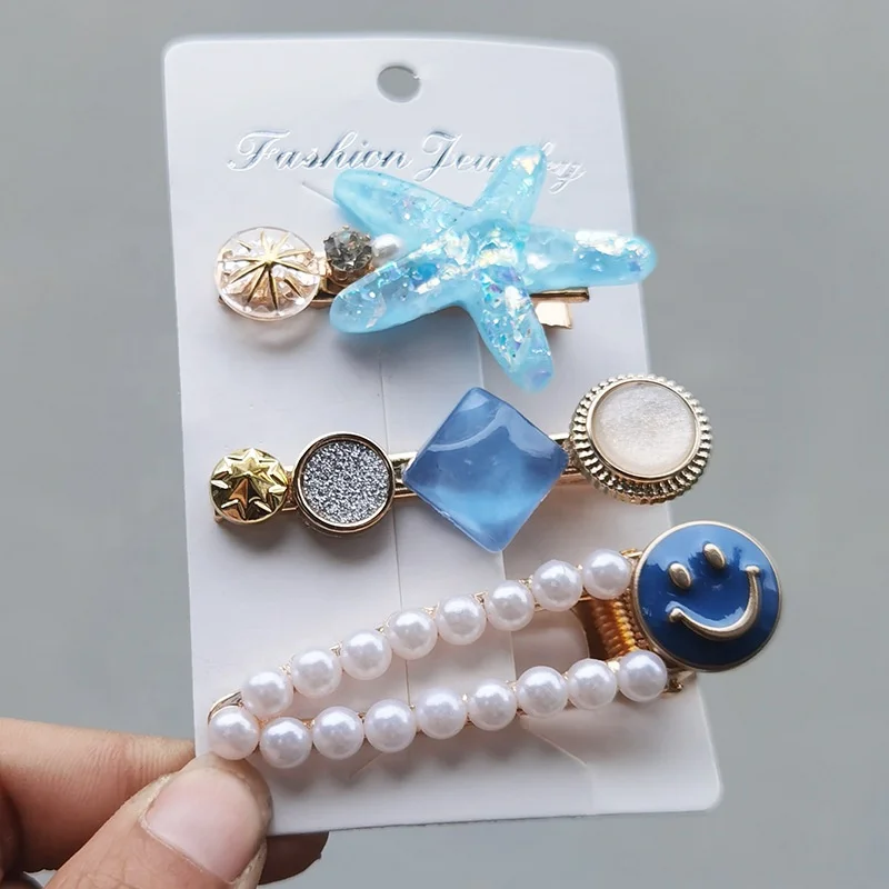 

INS Fashionable hair accessories set lady girls mermaid tail hair clips set