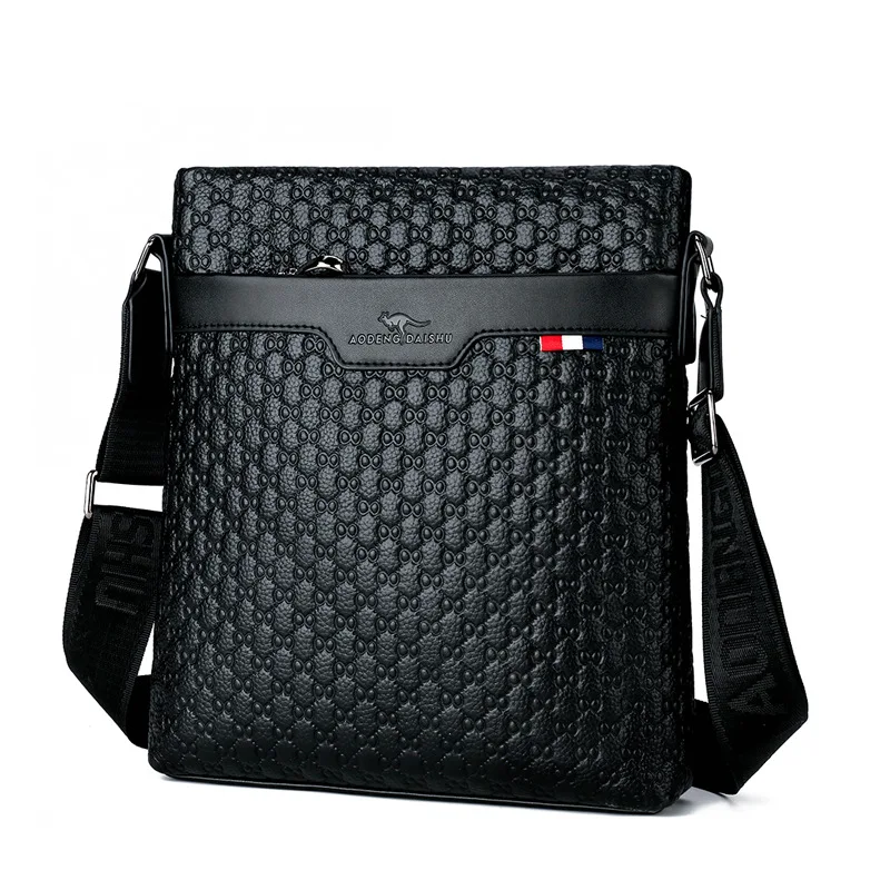 

Vintage Crossbody Bags Quality Leather Male Messenger Bag For Shoulder Business Casual Work Travel Bag High capacity, Black,brown