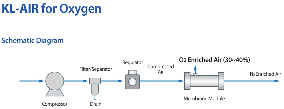 Mini module à membrane d'enrichissement de l'oxygène (PURI-0330OEA) - Chine  Module de membrane, l'enrichissement de l'oxygène