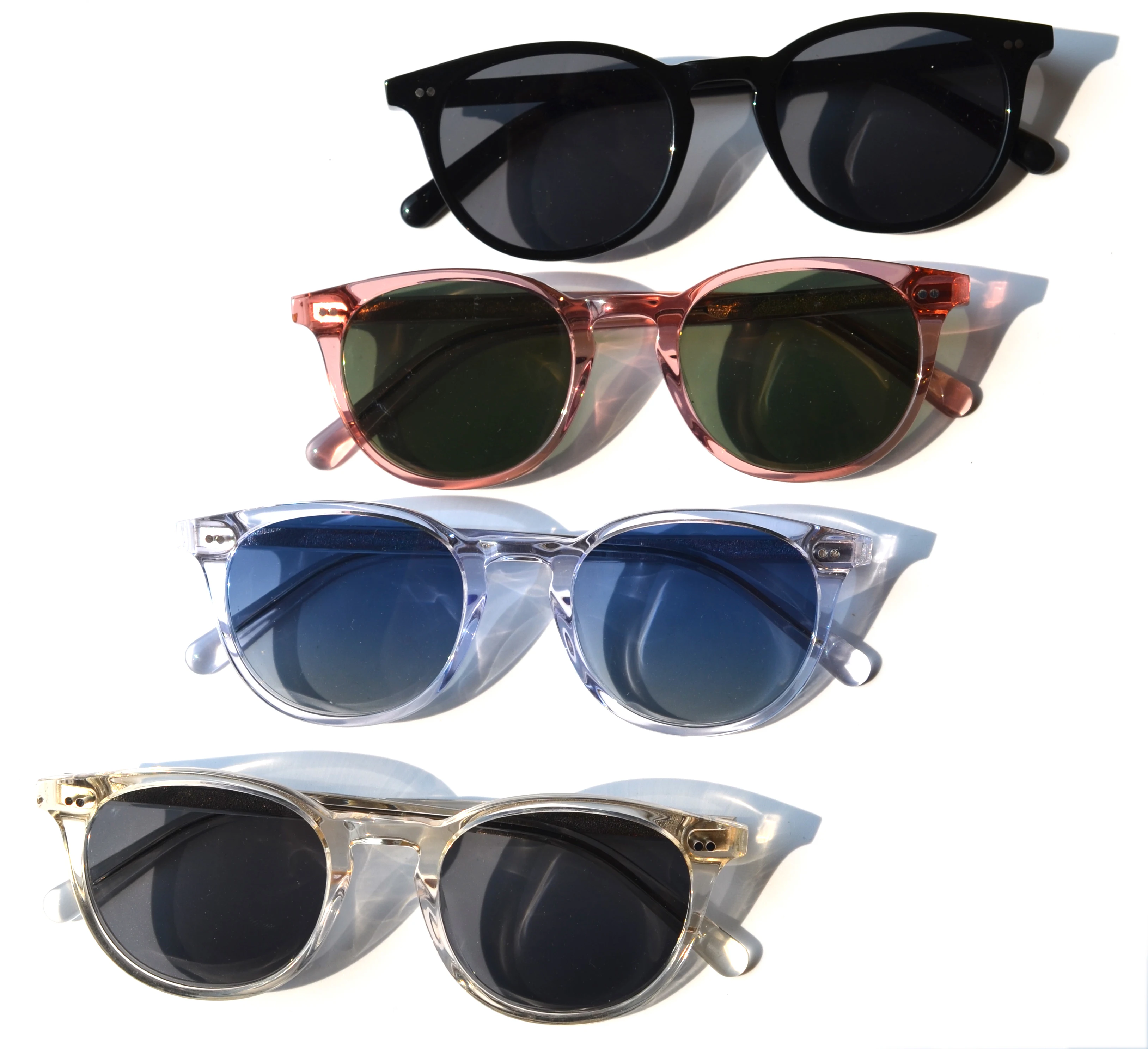 

Ivintage oem acetate sunglasses luxury custom logo, 4 colors