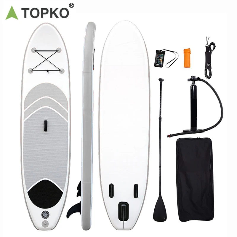 

TOPKO Soft Top Epoxy paddle kayaks sup board gymax inflatable stand up paddle board with seat, Customized color