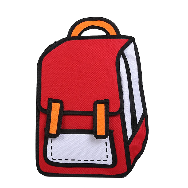 

fashion wholesale Factory direct sale waterproof 3D cartoon trendy creative canvas causal school backpack for girls kids, Customized color