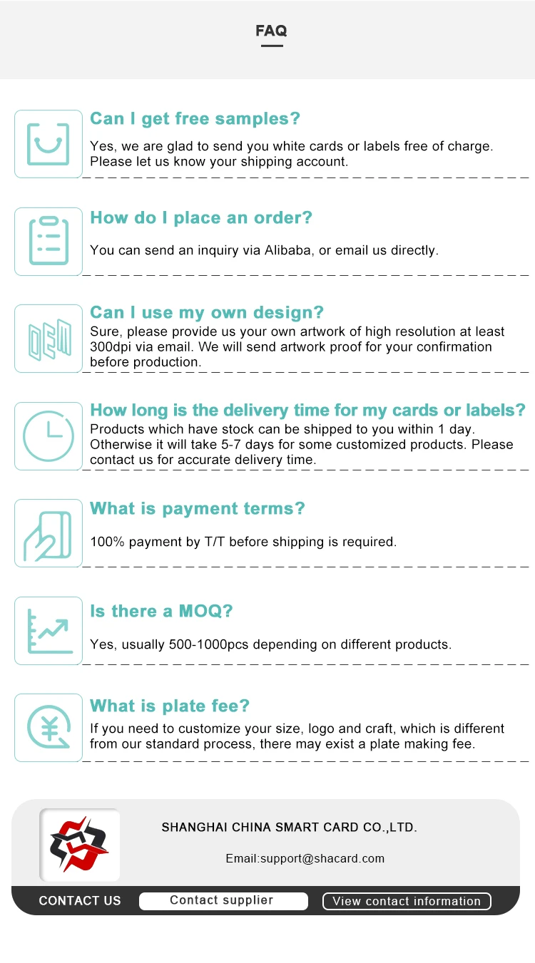 Printable Blank 125khz Key Card with EM4100 TK4100 TK5577