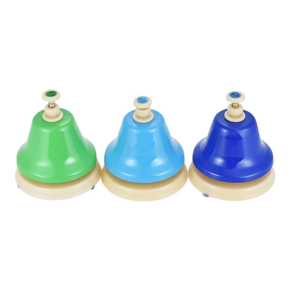 

8Pcs Orff Musical Instruments Eight Tone Class Bells Set Kids Percussion Musical Instruments Play Toys Children Bell Gift Toy