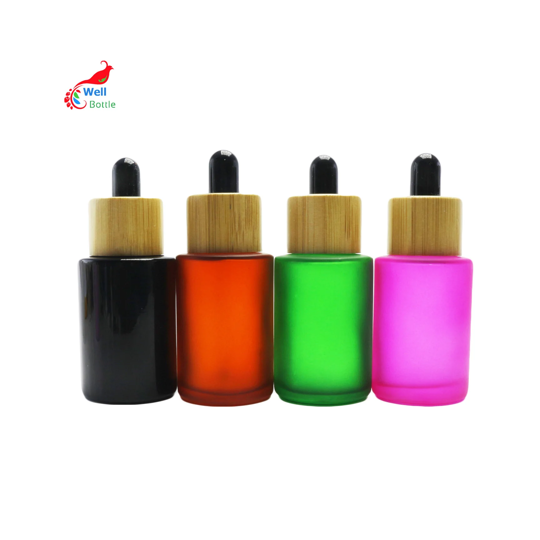 15ml Pink Slant Shoulder Hair Oil Dropper Bottle For Skin Care Serum