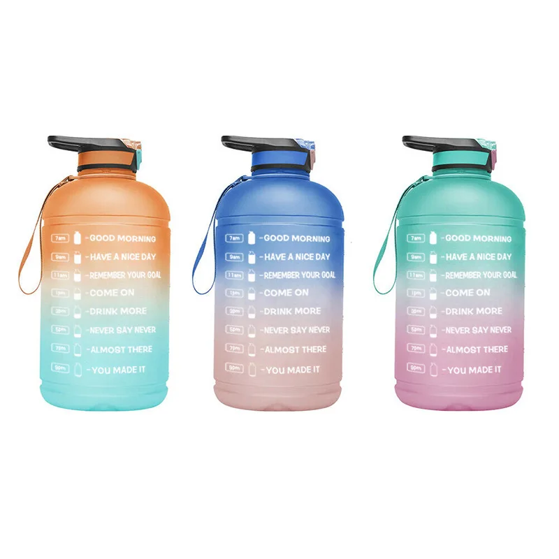 

Tritan Bpa Free Water Jug 128oz Motivational Plastic Gallon Water Bottle With Time Marker Straw For Fitness Gym Sports, Customized color