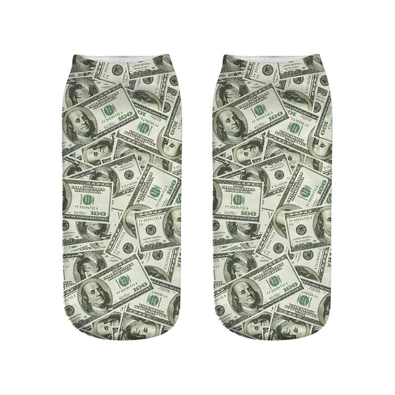 

2021 new arrivals dollar material socks 3D printing customized personalized socks boots designer socks, Picture