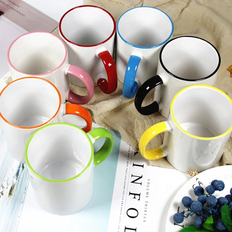 

Wholesale White Ceramic Cup Coating Printing Photo Heat Transfer 11Oz Sublimation Mug