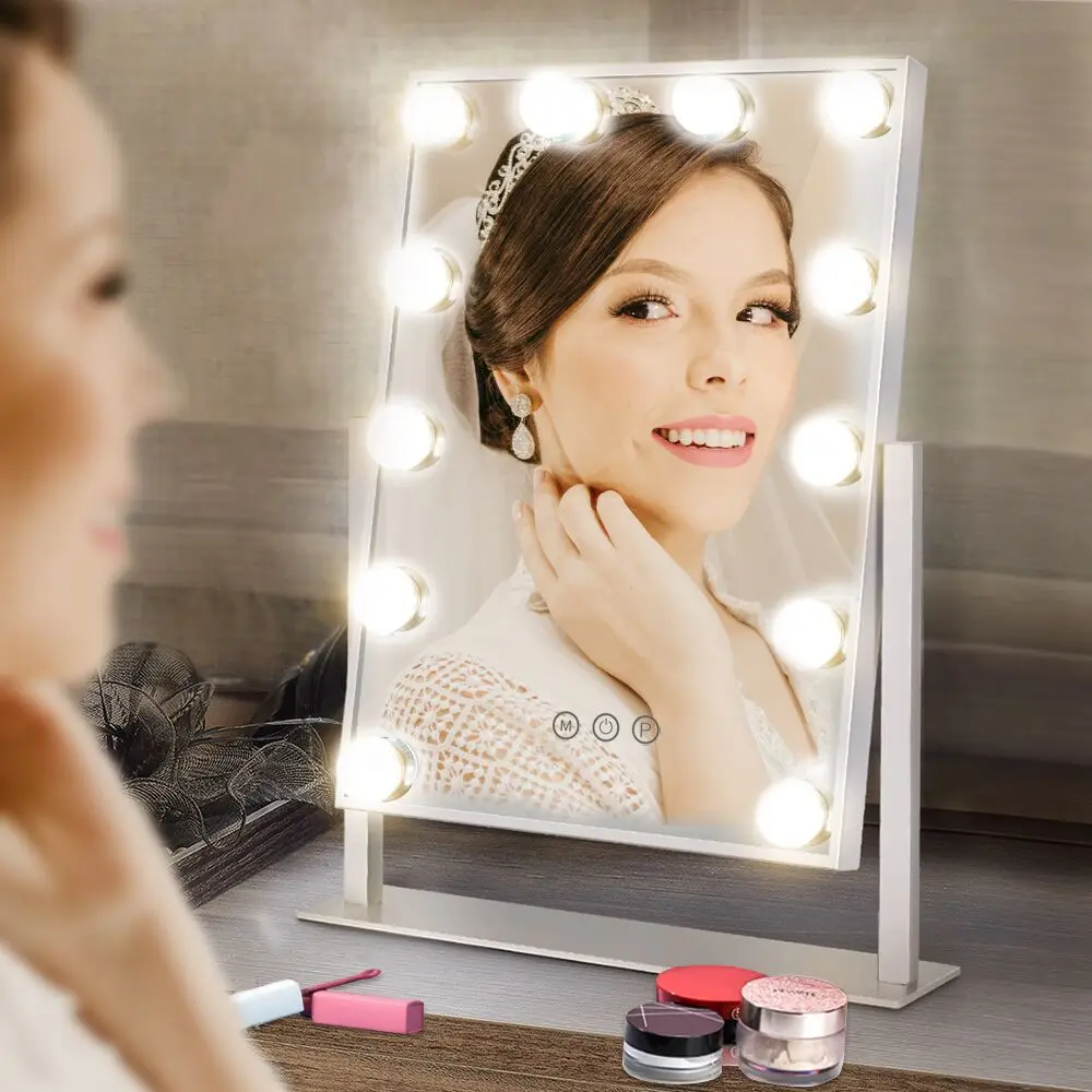 

Best Selling LED Hollywood Mirror Vanity LED Mirror 12 Bulbs LED Lighted Makeup Mirror