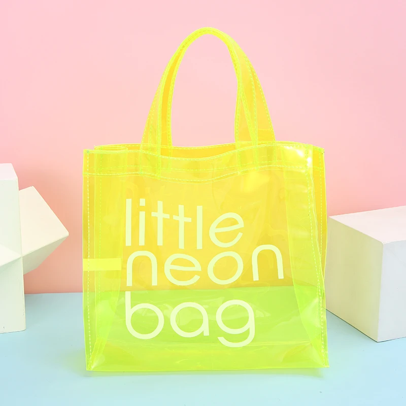 

Factory Direct Custom Fashion Waterproof Handbag Multicolor Optional Transparent PVC Tote Bag