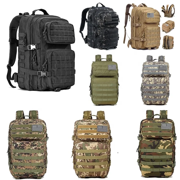 

New outdoor 3P attack tactical backpack Multifunctional large-capacity camouflage field sports mountaineering backpack