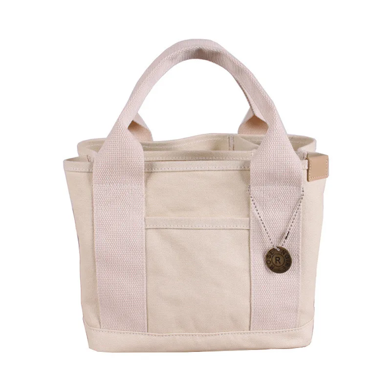 

Fashion Vintage Simple Shopping Totes Pouch Picnic Lunch Lunchbox Hand Carry Bag Brand Designer Top Grade Canvas Bento Bags