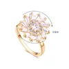 INFANTA JEWELRY Snow Spin Rings Wholesale Popular Latest Design Copper & Silver Zircon Jewelry Factories Spinning Rotating Ring
