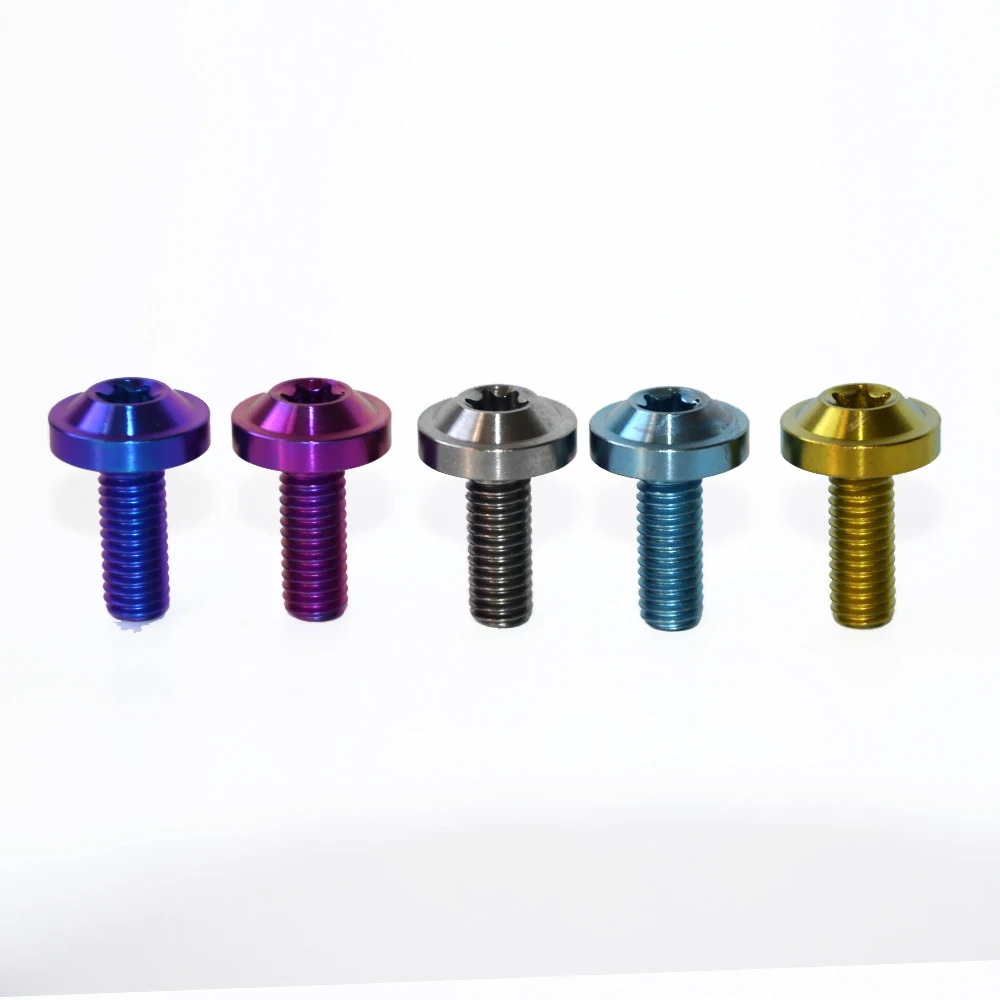 

TC4  * 20mm Titanium alloy disc brake head torx screw for motorcycle modified bolt, Titanium normal color