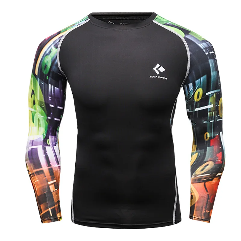 

Rash guard manufacturer custom printed sublimated long sleeve MMA rash guard, Multi