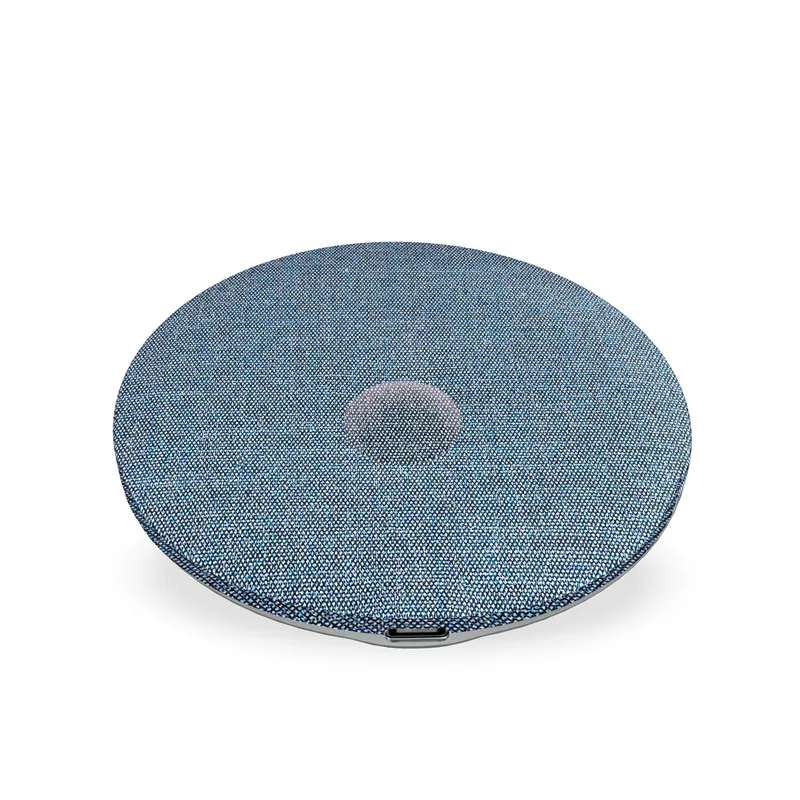 

Home desktop Type-C sensor mobile QI fast charging universal zinc alloy fabrics best selling qc3.0 wireless smartphone charger, Grey,blue