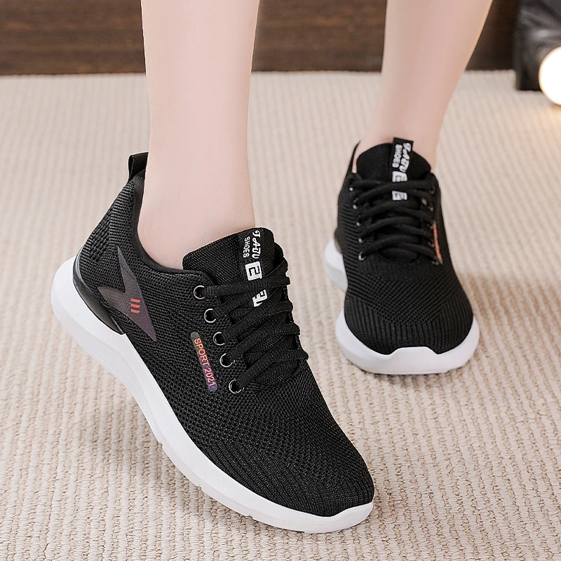 

G-N86 Non Slip Tennis Lace Up Walking Black Skateboard Shoes Fall Women Shoes Ladies Shoes