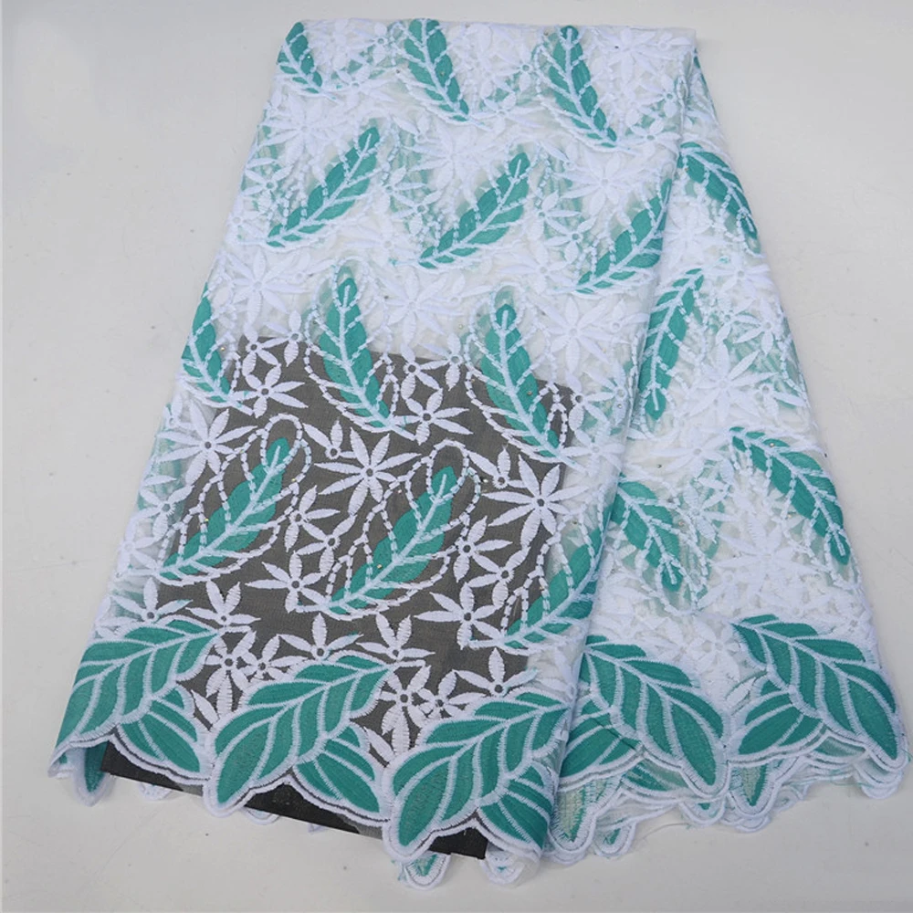 

Beautifical cheap wholesale french lace african tulle with rhinestones ML4N844, Customized