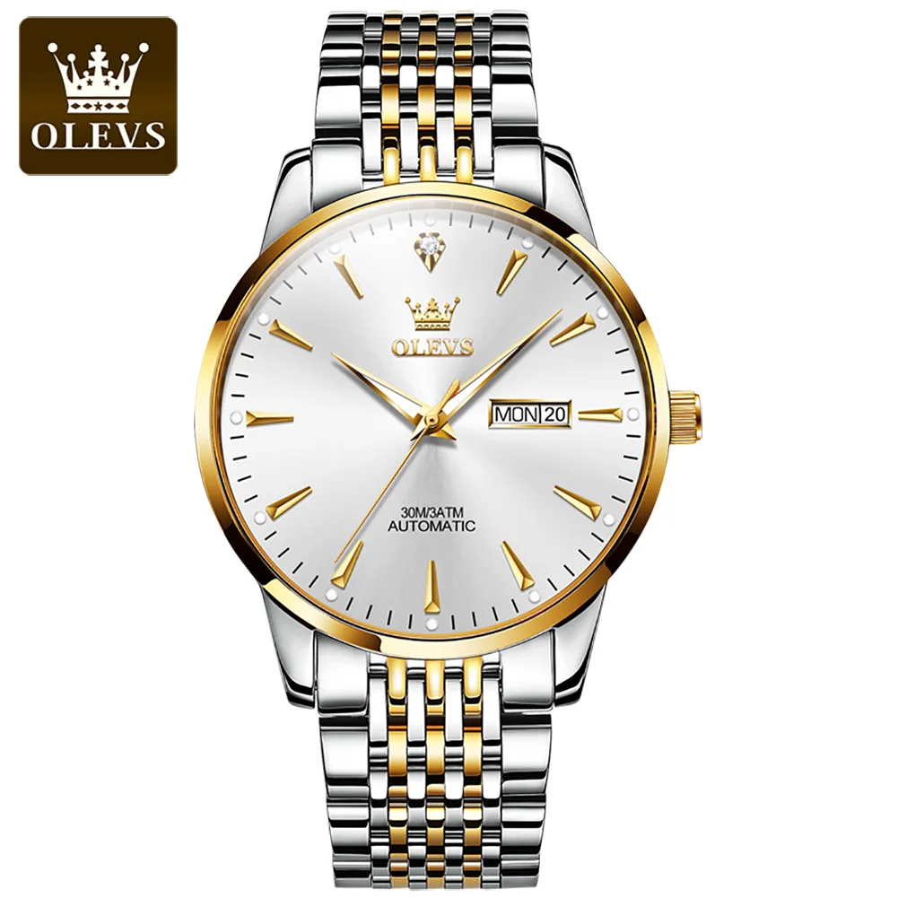 

OLEVS 6635 OEM Factory Cheap Mens Waterproof Wrist Stainless Steel relogio automatic mechanical watches mens wrist watch