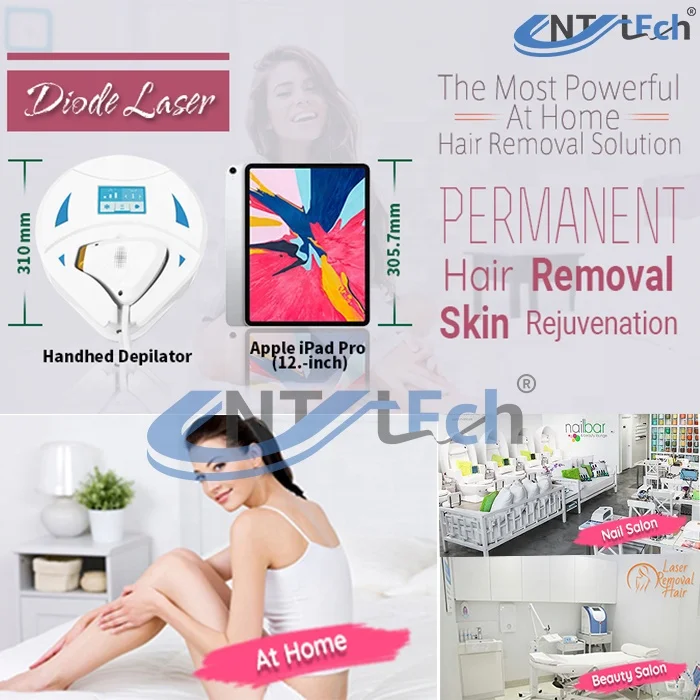 
Portable permanent epilator 808nm diode laser hair removal from home 