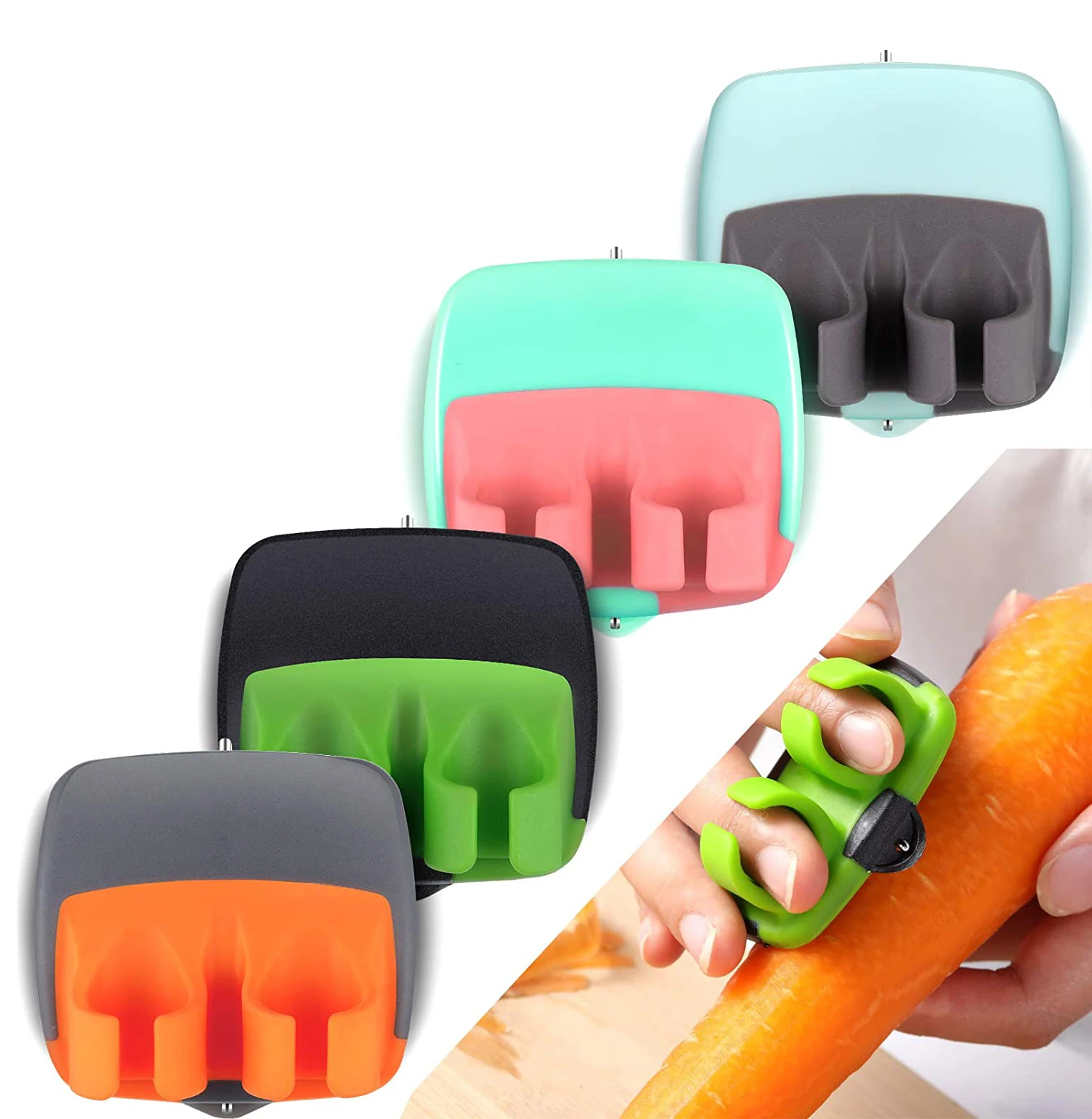 

For Potato Vegetable Plastic Stainless Steel Kitchen Gadget Accessories Palm Finger Apple Fruit Peeler, Available
