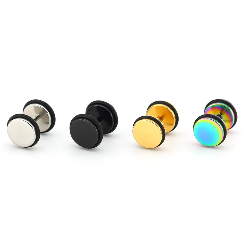 

14k jewelry simple colorful gold filled stud earrings rainbow stailess steel jewelry for men earrings in bulk fall 2020 earrings, Golden