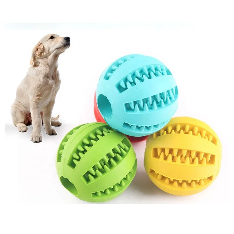 

New design 2020 chew Pet Rubber Toys Leak Ball Molars Bite Mint Flavor Ball, As photo