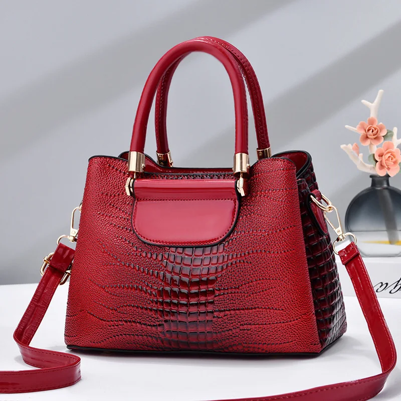 

2023 Fashion Gradient Color Crocodile Pattern Texture Bags Women Handbags Ladies Large Capacity Mother Tote Bag Bolsos Para Muje