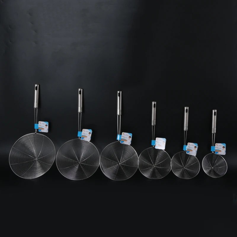 
Hot Sale Noodle Strainer Fine Mesh Stainless Steel Wire Mesh Skimmer Kitchen Strainer 