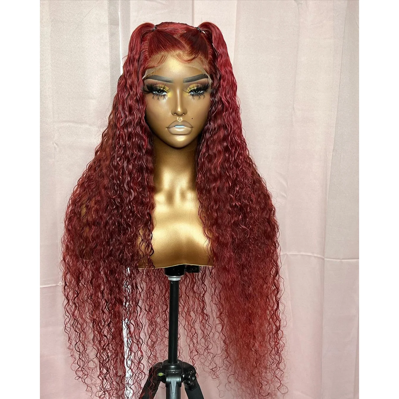 

High Density Kinky Curly Virgin Hair Lace Front Wig For Black Women Single Knot Natural Hairline