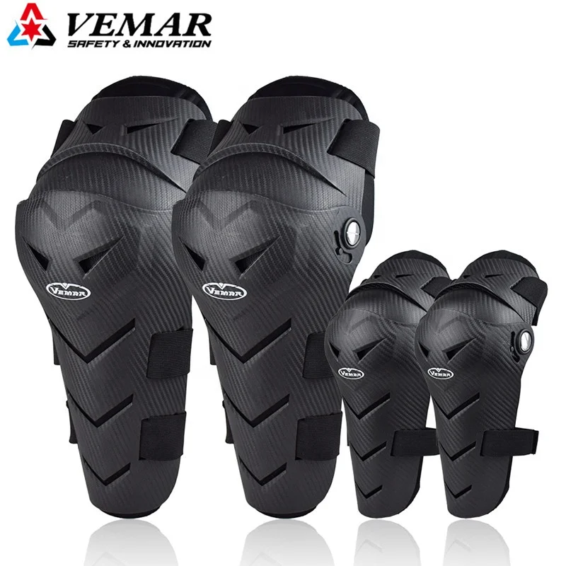 

4PCS Motorcycle Elbow Pads Motocross Knee Brace Motocross Cycling Elbow and Knee Pads Protector Guard Off-road Elbow Protection, Black blue white red green