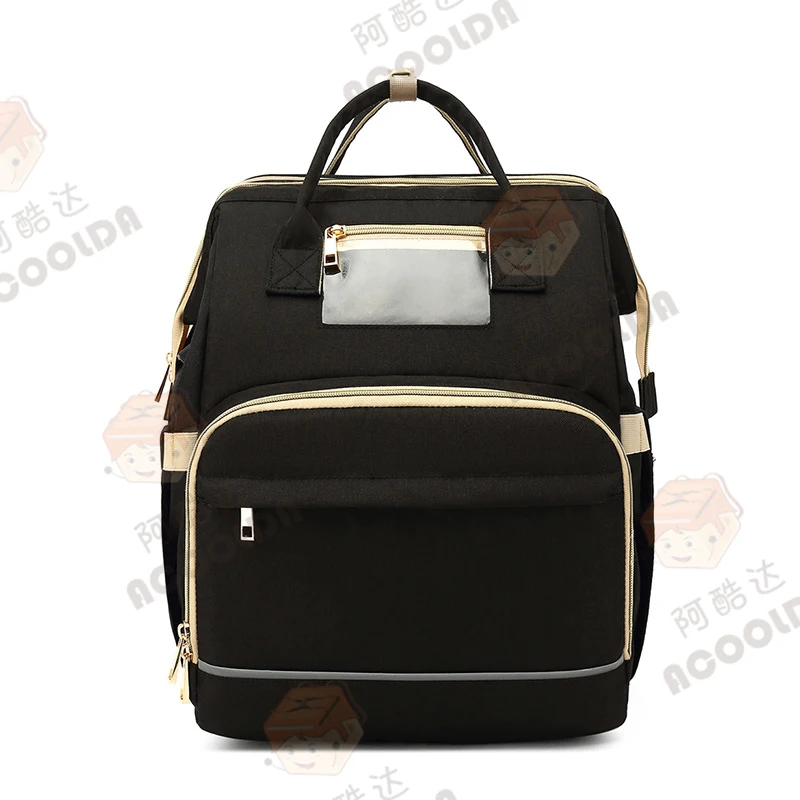 

Unisex insulated Baby Travel Bed Sleeping Diaper Bag USB, Black,pink,green,gray,gray black