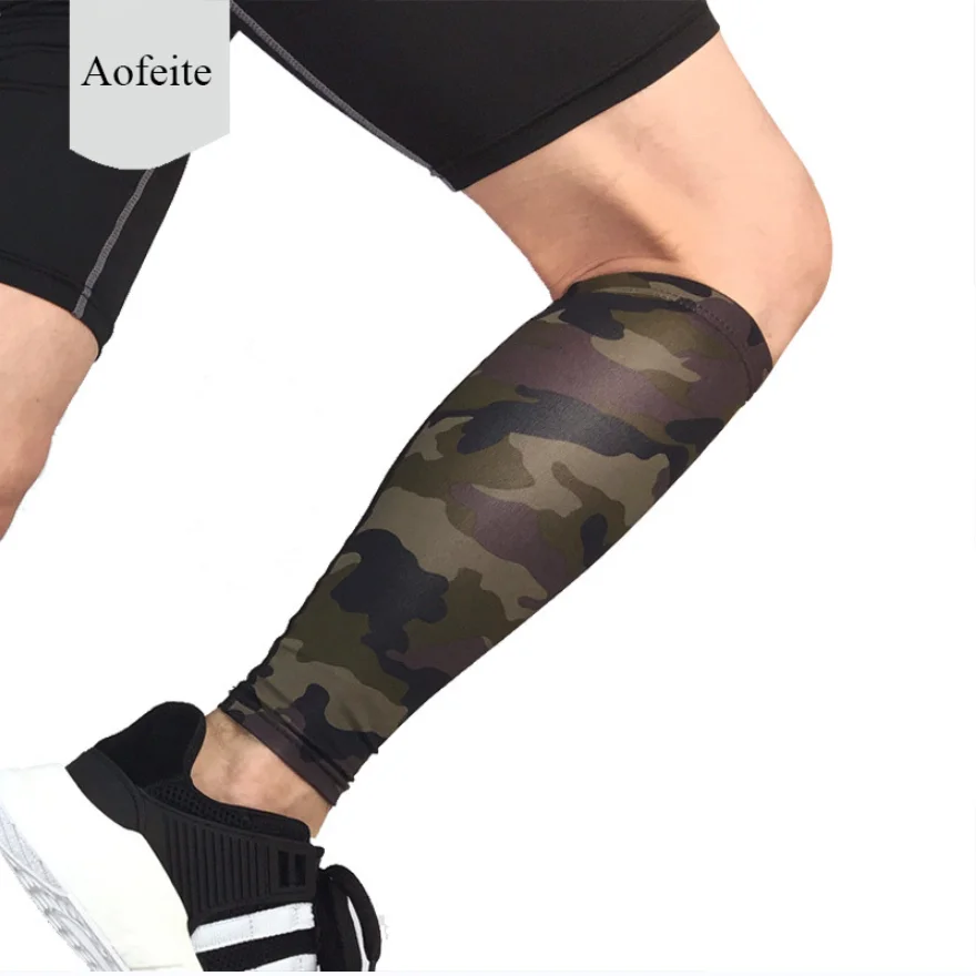 

Custom Men And Women Polyester Outdoor Sport Shin Support Running Compression Long Calf Sleeve, Green