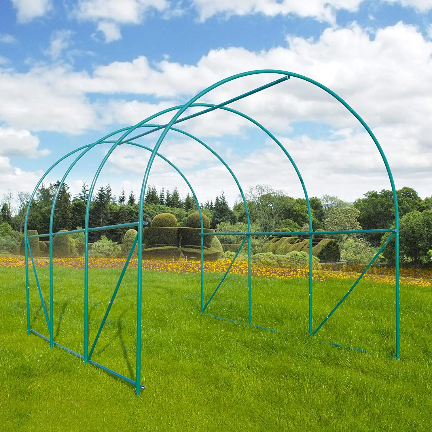 温室走进绿色花园热房子户外大型便携式拱形园艺植物棚