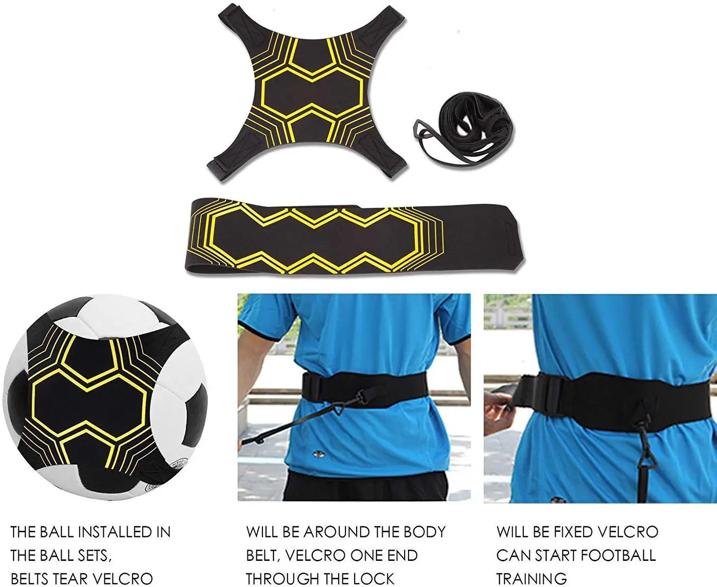Soccer Training Adjustable Sports Assistance Soccer Ball Practice Belt