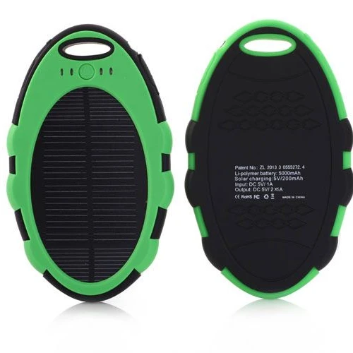 

2019 New Solar Power Bank 5000Mah Battery Power Bank Solar Charger For Iphone HTC PSP