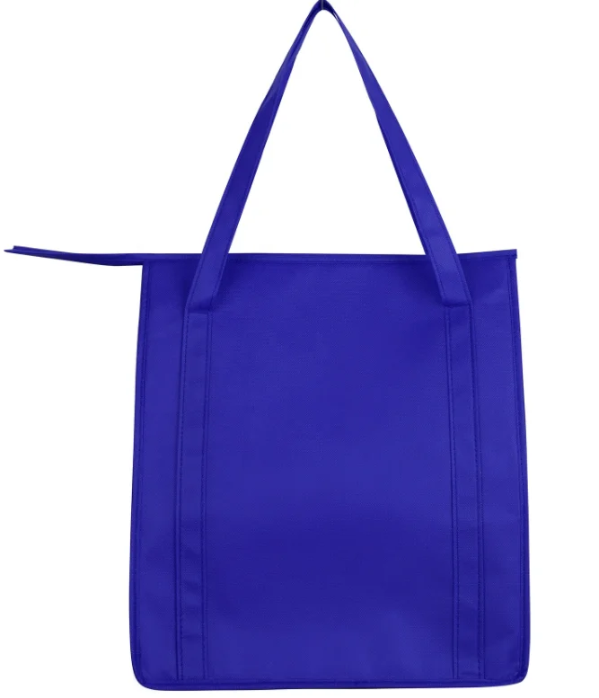 

Eco-friendly Zipper Non-Woven Grocery Tote Aluminium Reusable Insulated Cooler