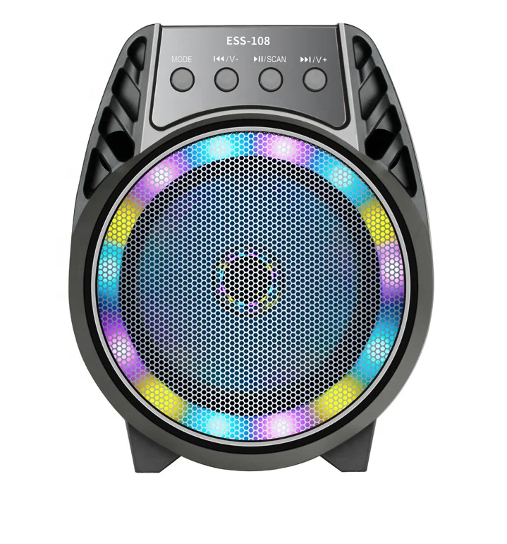 

Wireless BT Speaker LED Portable Boom Box Outdoor Bass Subwoofer Sound Box with Mic Support TF FM USB Subwoffer